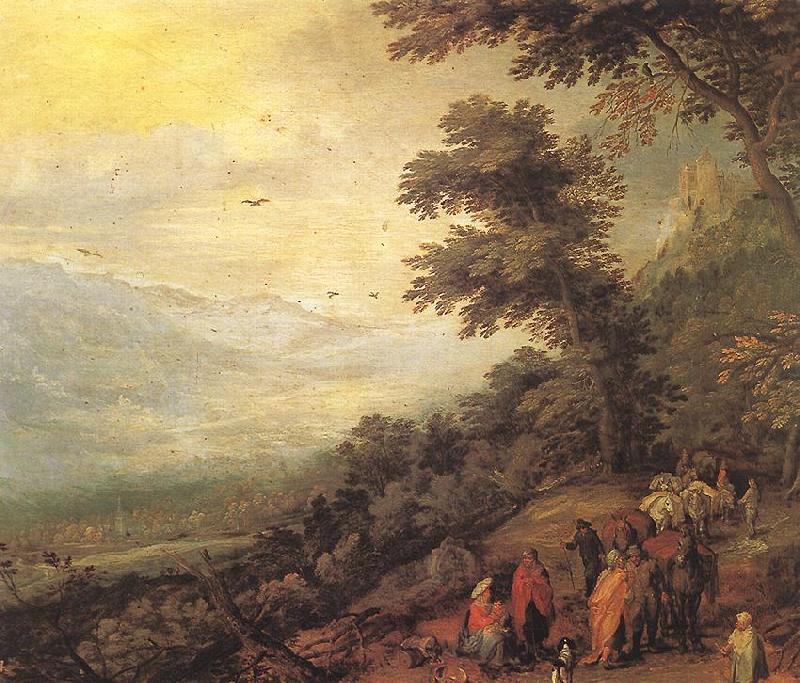 BRUEGHEL, Jan the Elder Gathering of Gypsies in the Wood fddf oil painting image